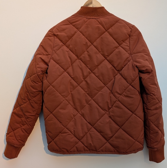Frank & Oak The Skyline Water Repellent Packable Bomber Puffer in Spice - Picture 2 of 8